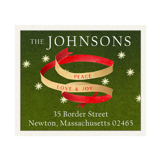 Merry Ribbon - Return Address Labels