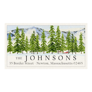 Snow Bright - Panoramic Return Address Labels