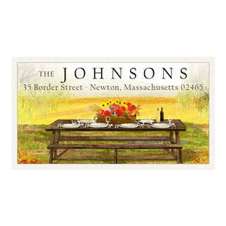 Farmstead Table - Panoramic Return Address Labels