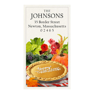 Pumpkin Pie - Panoramic Return Address Labels