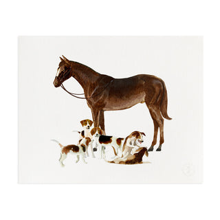 Spring and Beagles - Art Print