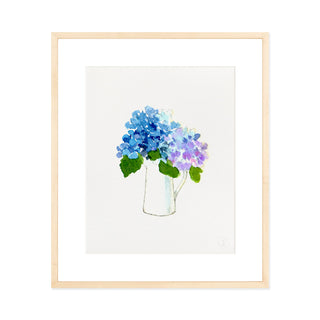 Hydrangea Pitcher - Art Print