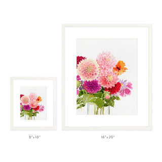 Autumn Dahlias - Art Print