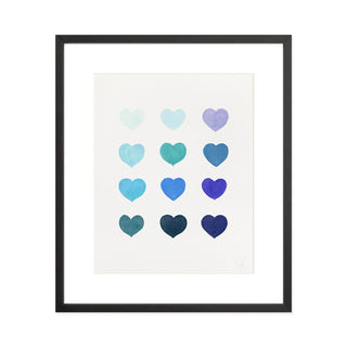 Blue Hearts - Art Print