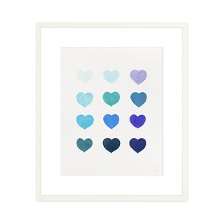 Blue Hearts - Art Print