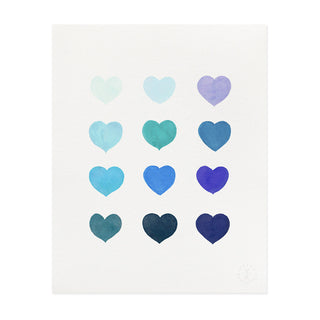 Blue Hearts - Art Print
