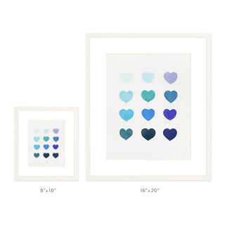 Blue Hearts - Art Print