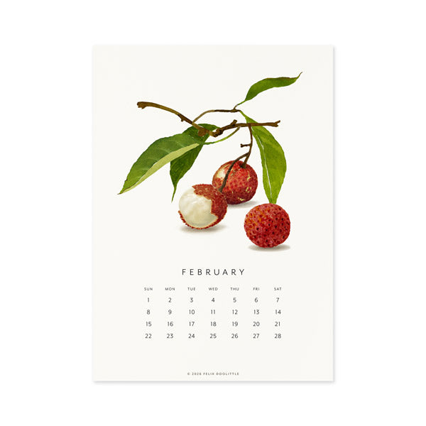 2026 Desk Calendar - Fresh Fruit