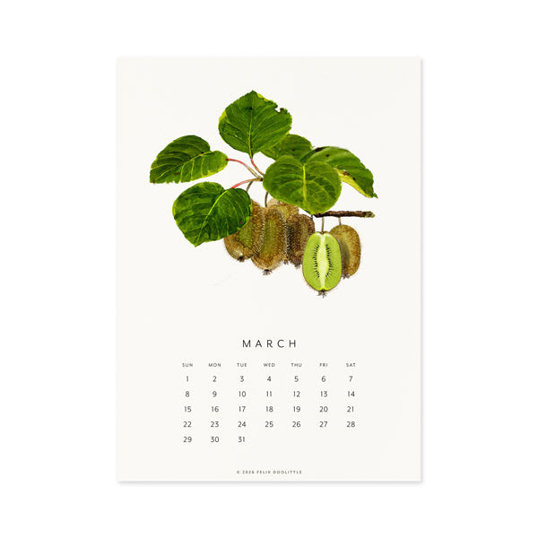 2026 Desk Calendar - Fresh Fruit