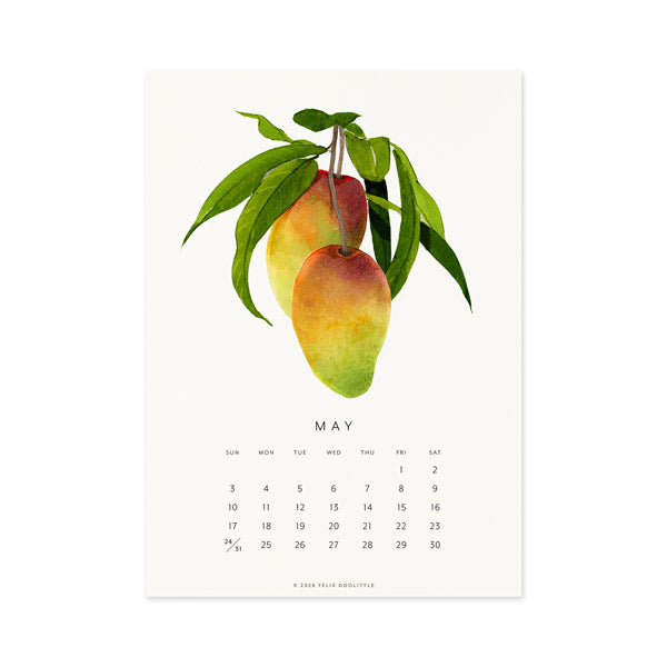2026 Desk Calendar - Fresh Fruit