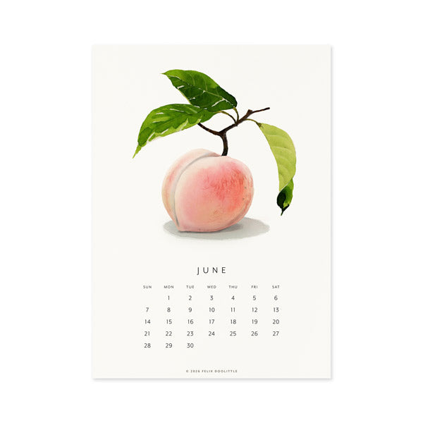 2026 Desk Calendar - Fresh Fruit