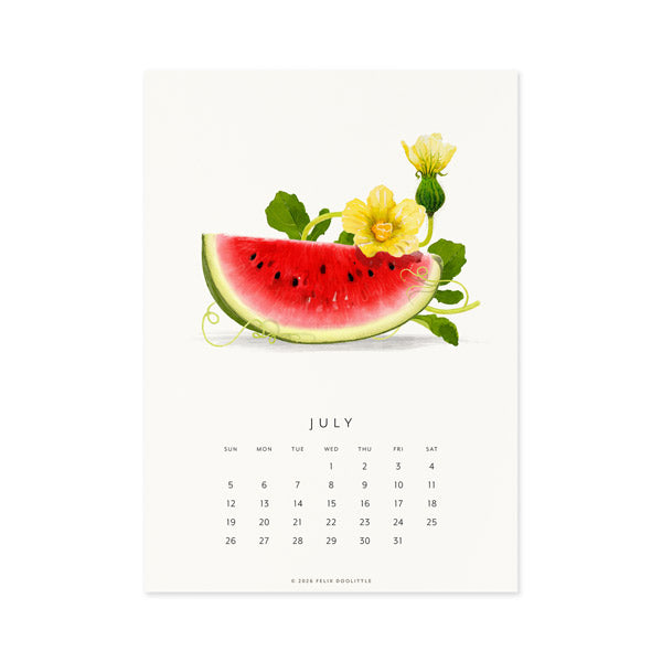 2026 Desk Calendar - Fresh Fruit