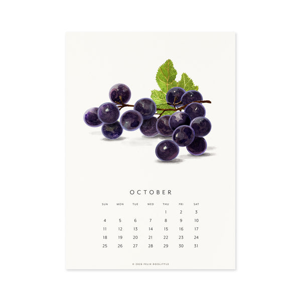 2026 Desk Calendar - Fresh Fruit