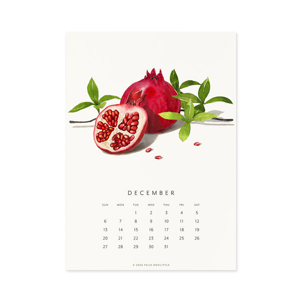 2026 Desk Calendar - Fresh Fruit