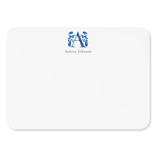 Delftware Monogram - Signature Note Cards