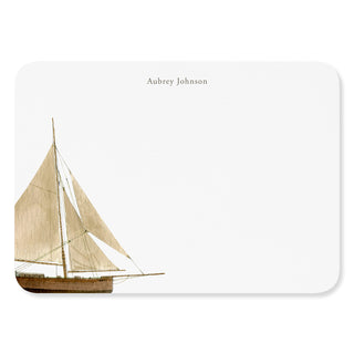 Wooden Sailboat - Signature Note Cards
