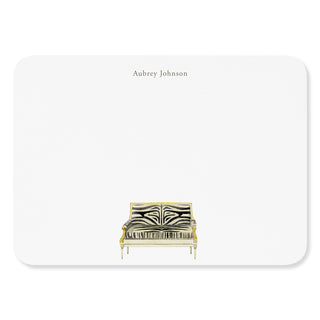 Zebra Settee - Signature Note Cards