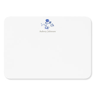 Delftware Flower - Signature Note Cards