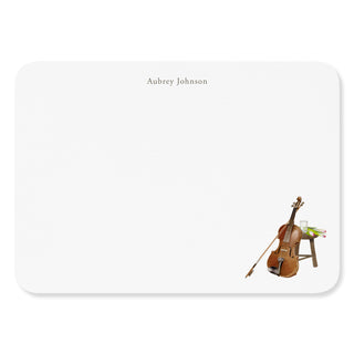 Violin and Roses - Signature Note Cards