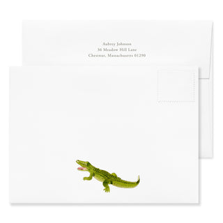 Green Crocodile - Signature Note Cards