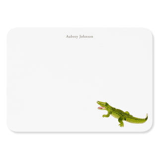 Green Crocodile - Signature Note Cards