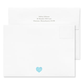 Aqua Heart - Signature Note Cards