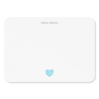 Aqua Heart - Signature Note Cards