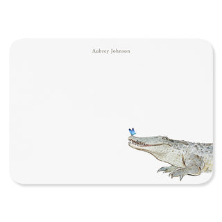 Crocodile and Butterfly - Signature Note Cards