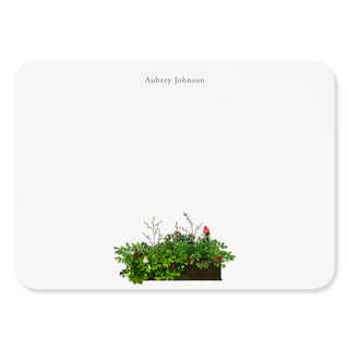 Cardinal and Evergreen - Signature Note Cards