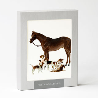 Spring and Beagles - Equestrian Card