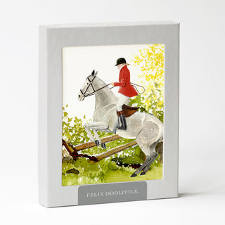 Over the Fence - Equestrian Card