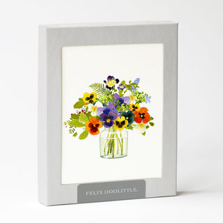 Gathered Pansies - Flower Garden Card
