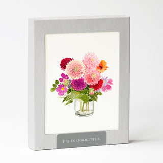 Autumn Dahlias - Flower Garden Card