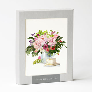 Tea with Flowers - Flower Garden Card