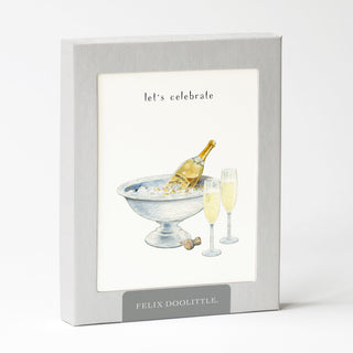 Champagne and Flutes - Celebration Card
