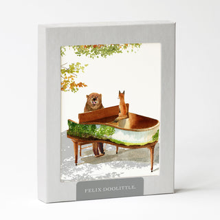 Piano Bear - Just Because Card