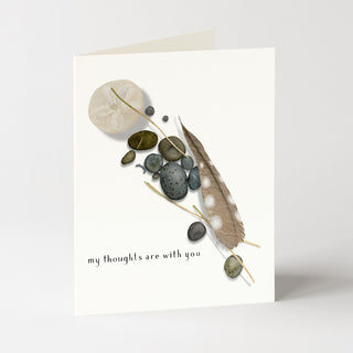 Feather and Stones - Sympathy Card