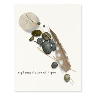 Feather and Stones - Sympathy Card