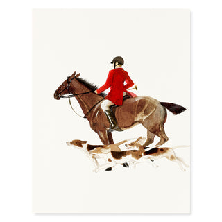 Chasing Fox - Equestrian Card