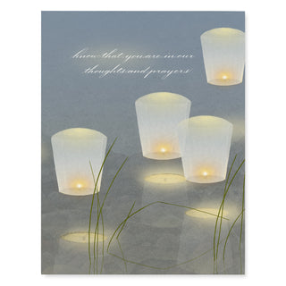 Floating Lanterns - Sympathy Card