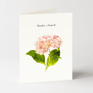 Pink Hydrangeas - Thank You Card