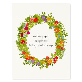 Flower Wreath - Wedding Card