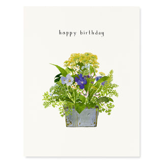 Flowers and Ferns - Birthday Card