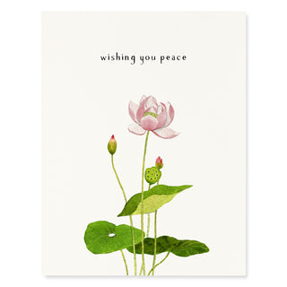 Peaceful Lotus - Sympathy Card