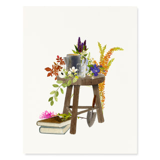 Gardener’s Chair - Flower Garden Card