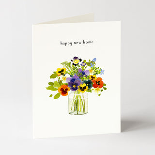 Pansies - New Home Card