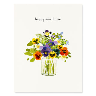 Pansies - New Home Card