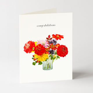 Vibrant Blooms - Congratulations Card