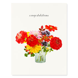 Vibrant Blooms - Congratulations Card