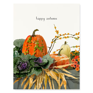Pumpkins and Kale - Autumn Card